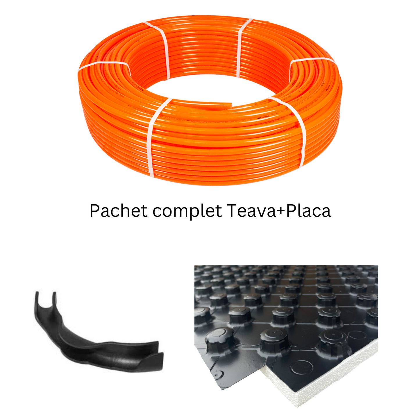 Pachet PE-XA Teava + Placa cu Nuturi 50m2 - Incalzire in Pardoseala